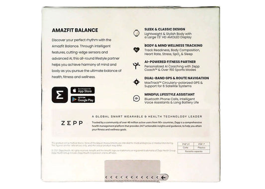 AMAZFIT BALANCE A2287 SMART WATCH 38mm ALUMINUM ALLOY - MIDNIGHT-2