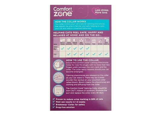 COMFORT ZONE CALMING PHEROMONE COLLAR FOR CATS 2-PACK-2
