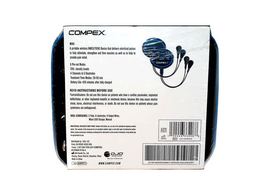 Compex Mini Wireless Electric Muscle Stimulator EMS with Tens 2 Pods-2