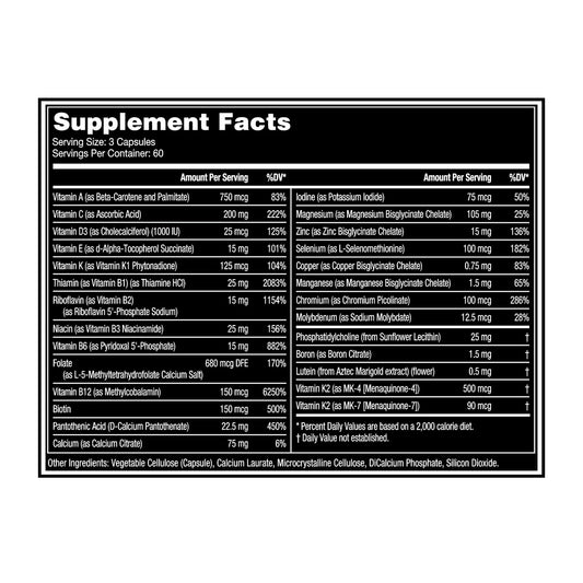 Gorilla Mind Elite Multivitamin 180 Capsules Daily Wellness-2