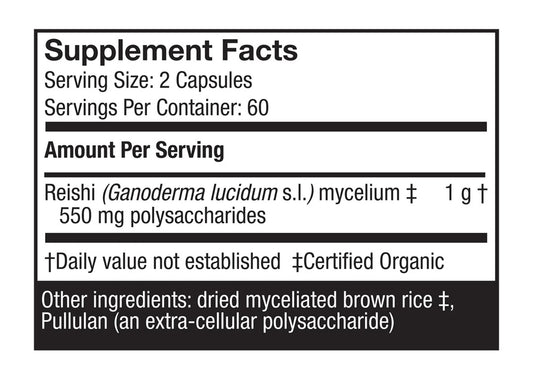 HOST DEFENSE MUSHROOMS REISHI LONGEVITY SUPPORT 120 VEGETARIAN CAPS-2