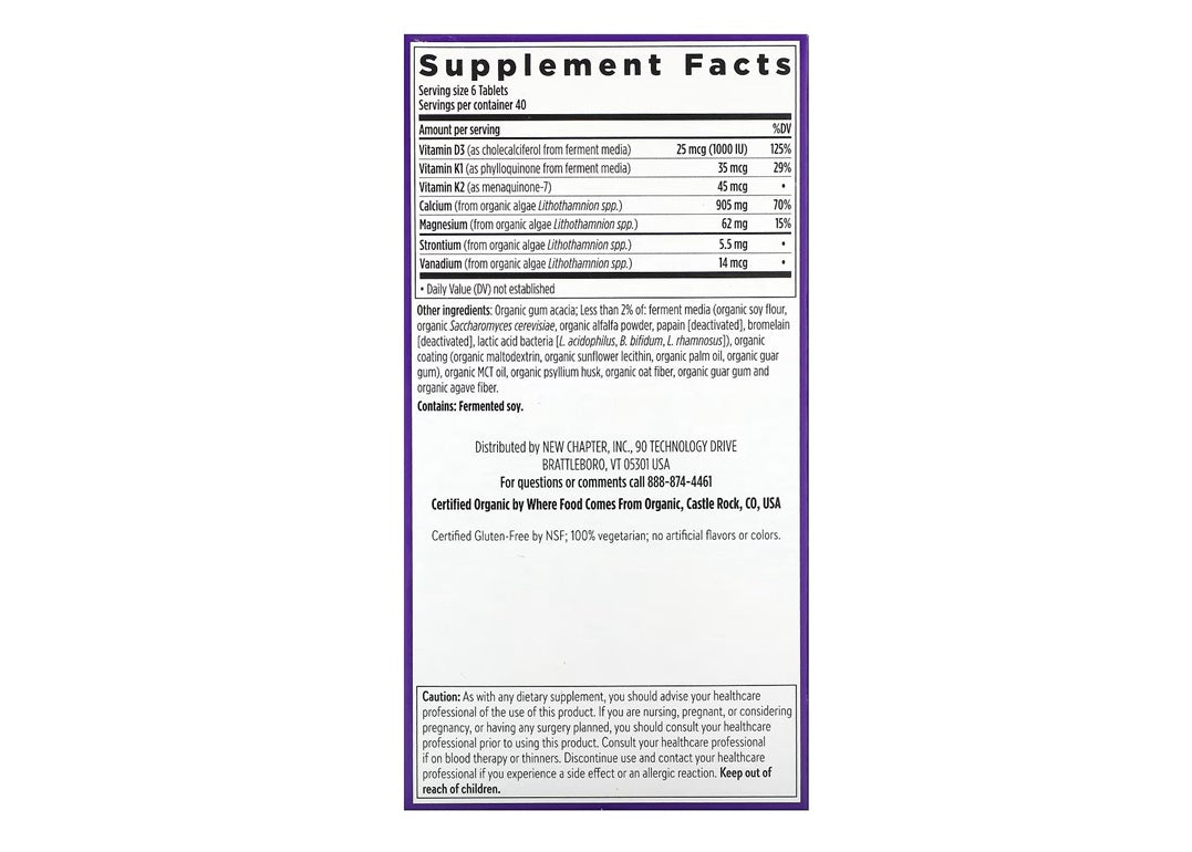 NEW CHAPTER PLANT CALCIUM BONE STRENGTH 240 TINY TABLETS-4