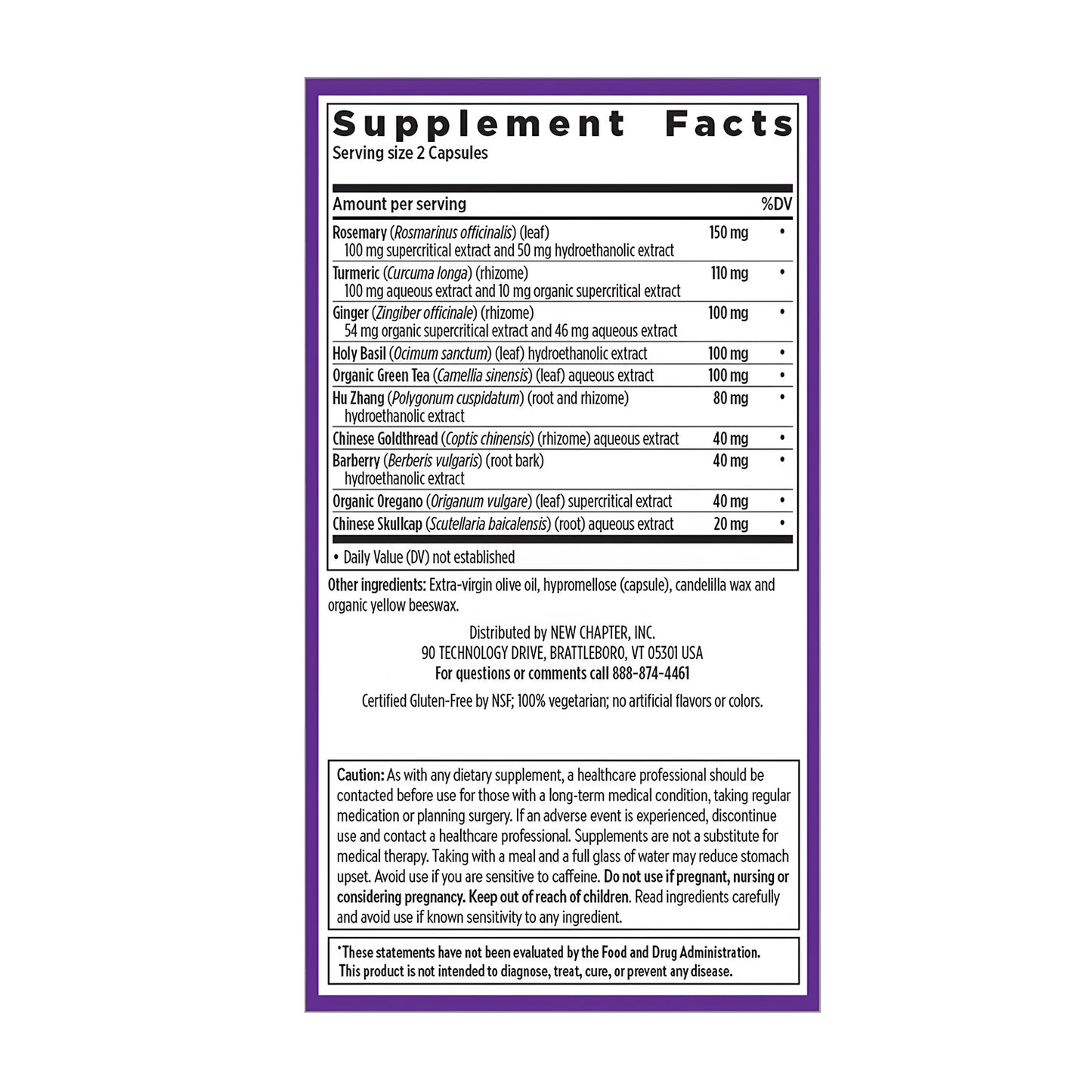 New Chapter Zyflamend Herbal 180 Vegetarian Capsules-5