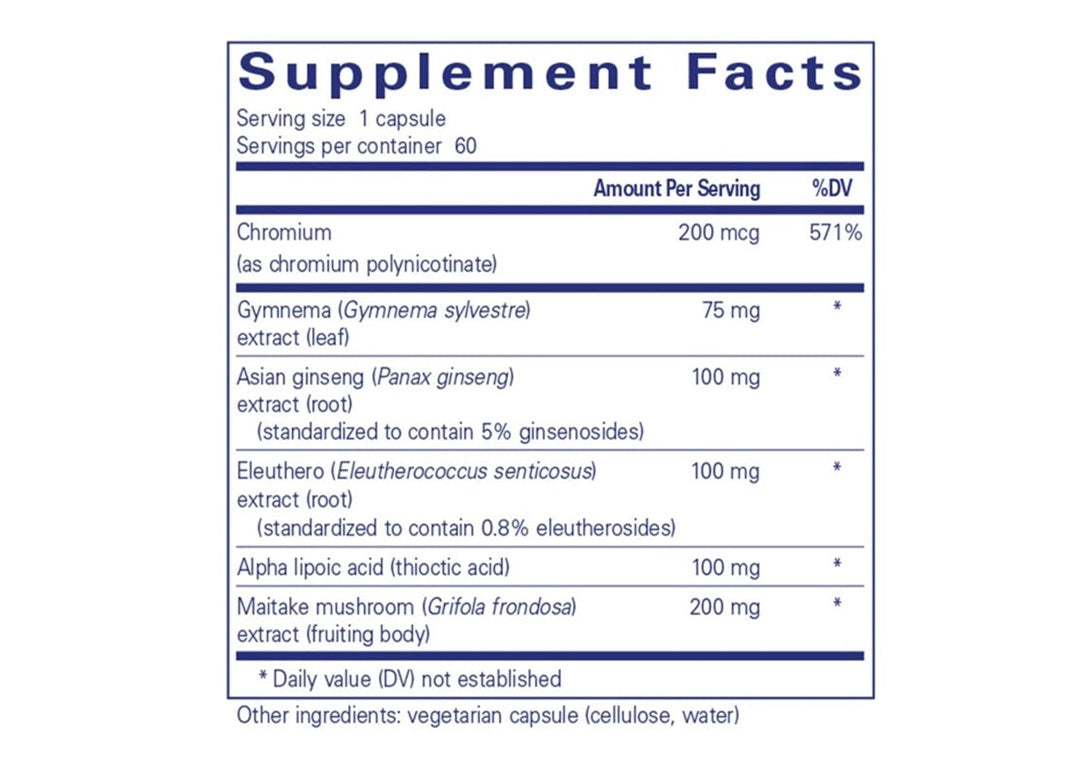 PURE ENCAPSULATIONS GLUCOSE METABOLISM SUPPORT FORMULA 60 CAPSULES-3