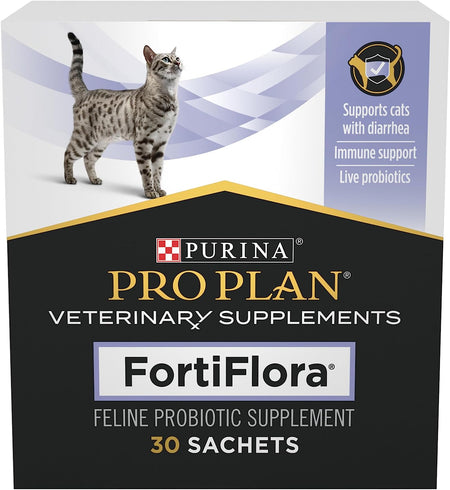 PURINA FORTIFLORA PRO PLAN VETERINARY CAT FELINE PROBIOTIC SUPPLEMENTS 30 SACHETS