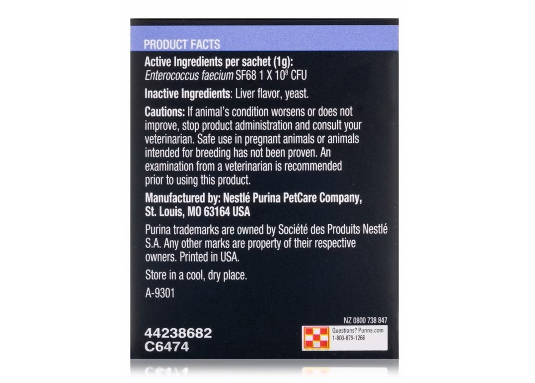 PURINA FORTIFLORA PRO PLAN VETERINARY DOG CANINE PROBIOTIC SUPPLEMENTS 30 SACHETS-9