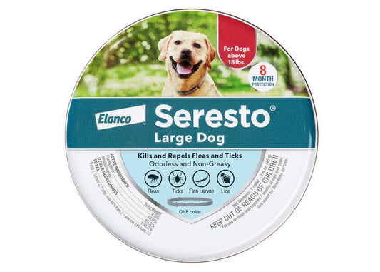 SERESTO ELANCO LARGE DOG ABOVE 18LB FLEA & TICK COLLAR 8 MONTH PROTECTION