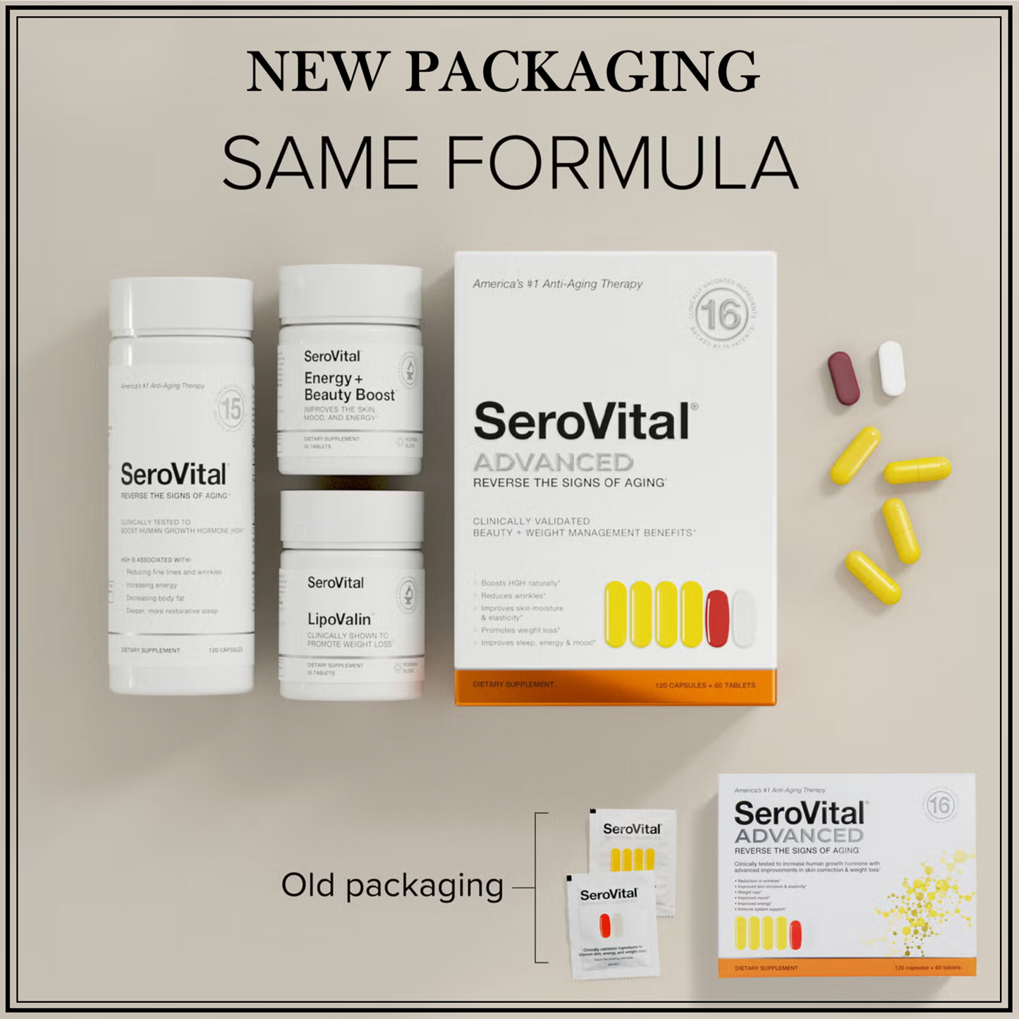 SeroVital ADVANCED Anti-Aging Dietary Supplement 120 Capsules + 60 Tablets.3