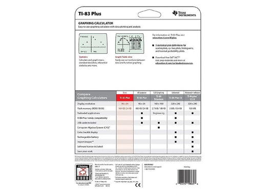 TEXAS INSTRUMENTS TI-83 PLUS GRAPHING CALCULATOR BLACK-2