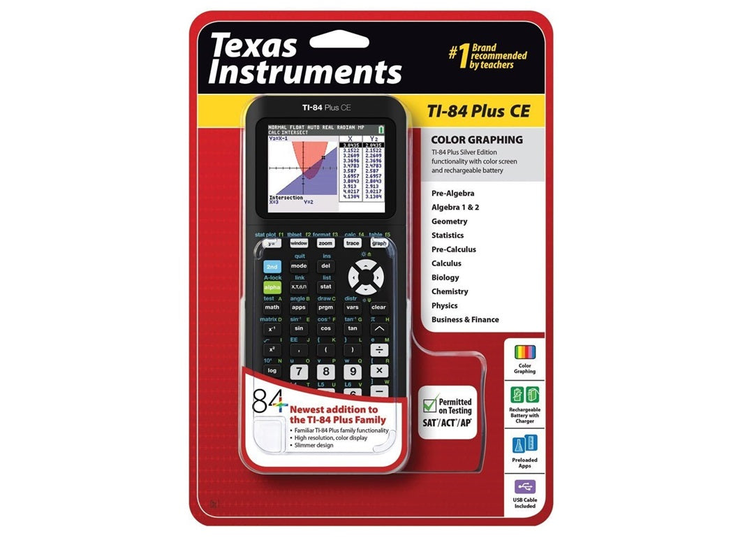 TEXAS INSTRUMENTS TI-84 PLUS CE GRAPHING CALCULATOR BLACK-3
