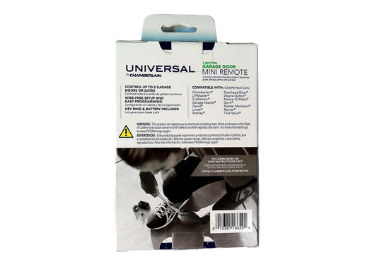 UNIVERSAL by CHAMBERLAIN 2 Button Garage Door Mini Remote-2