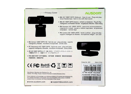 Ausdom AF640 Full HD 1080P Computer Web Camera-2