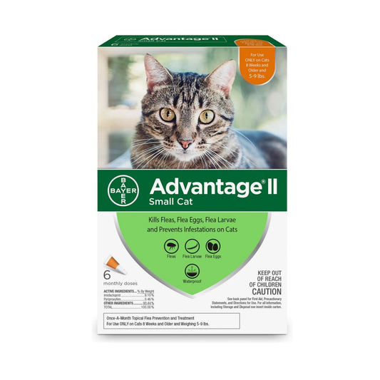 Bayer Advantage II Small Cat 5-9 lbs Flea Treatment 6 Doses