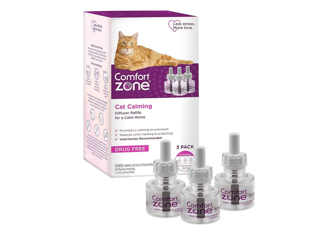Comfort Zone Calming Diffuser Refills for Cats and Kittens 3-Pack ...