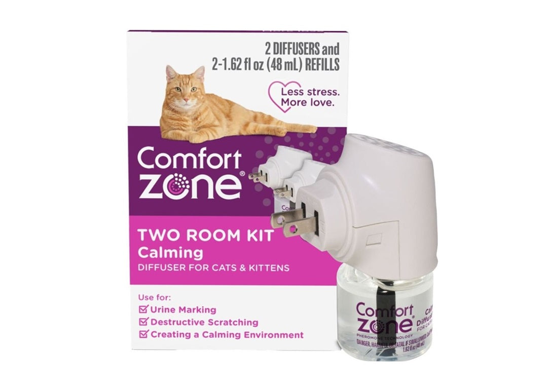 Comfort Zone Two Room Calming Diffuser Kit for Cats and Kittens ...