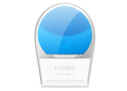 FOREO LUNA MINI 2 AQUAMARINE T-SONIC FACIAL CLEANSING & FIRMING DEVICE ALL SKIN TYPES-2