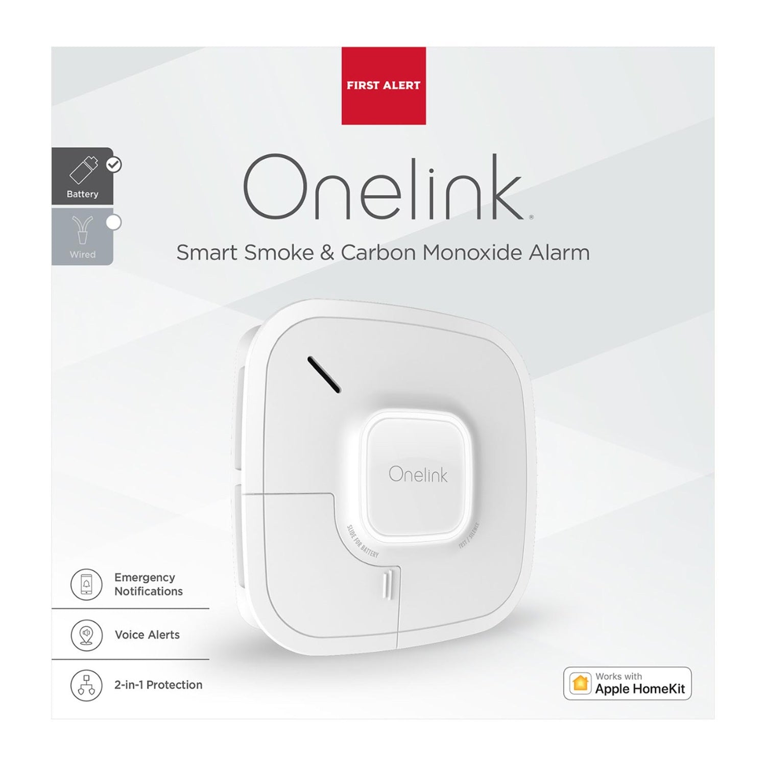 First Alert Onelink Smart Smoke & Carbon Monoxide Alarm Battery Operated