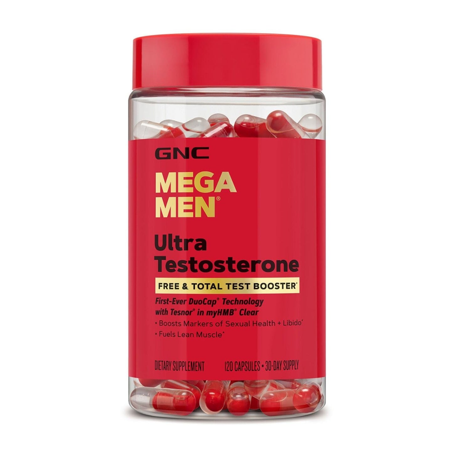 GNC Mega Men Ultra Testosterone Booster 120 Capsules Support