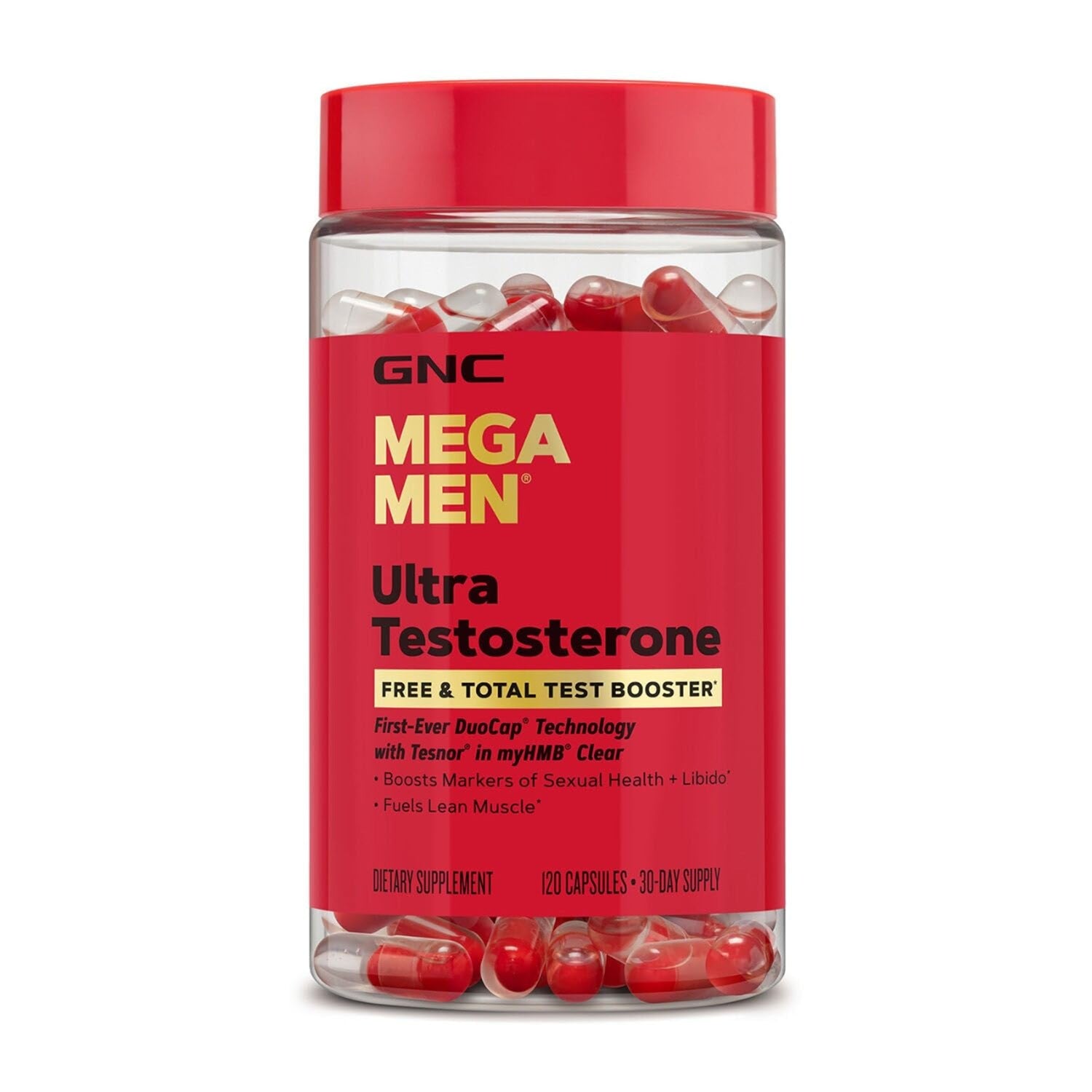 GNC Mega Men Ultra Testosterone Booster 120 Capsules Support