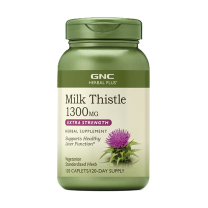 GNC Milk Thistle 1300mg Extra Strength – 120 Vegetarian Caplets