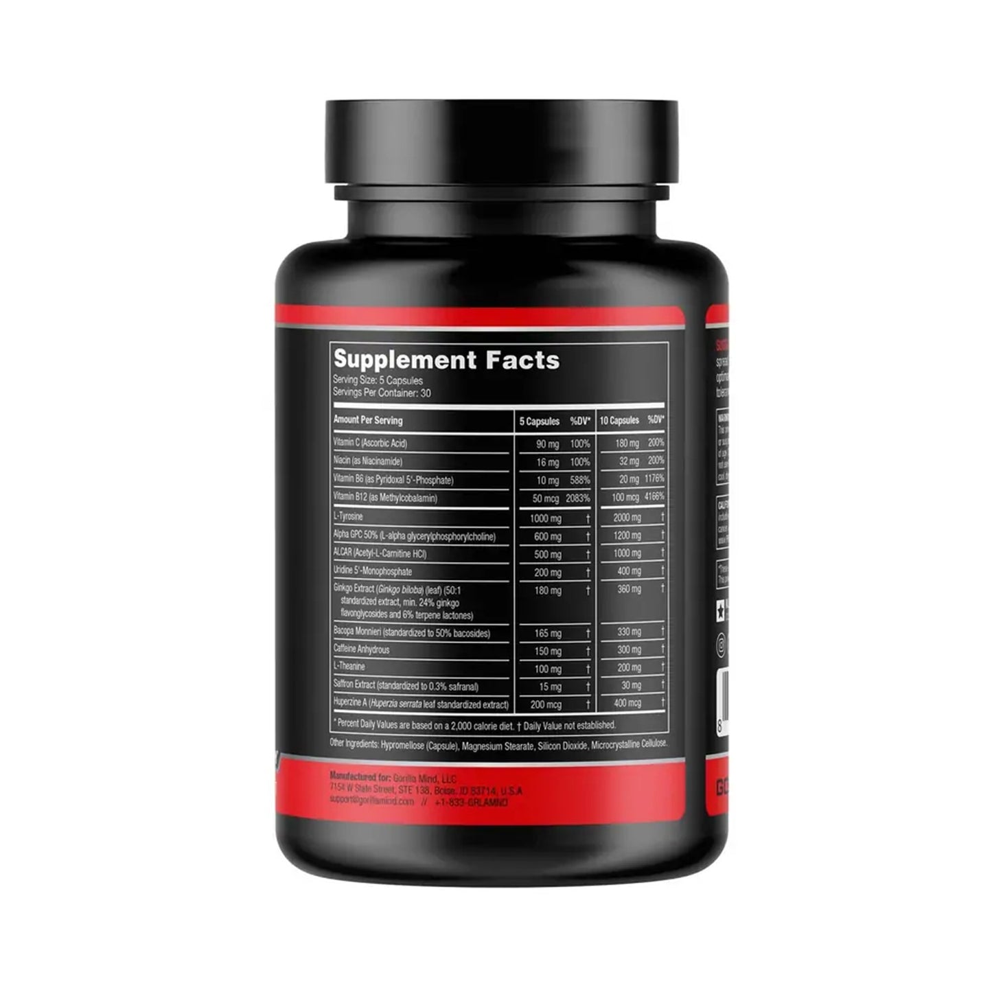 Gorilla Mind Nootropic 150 Capsules Focus Energy Brain Support-2
