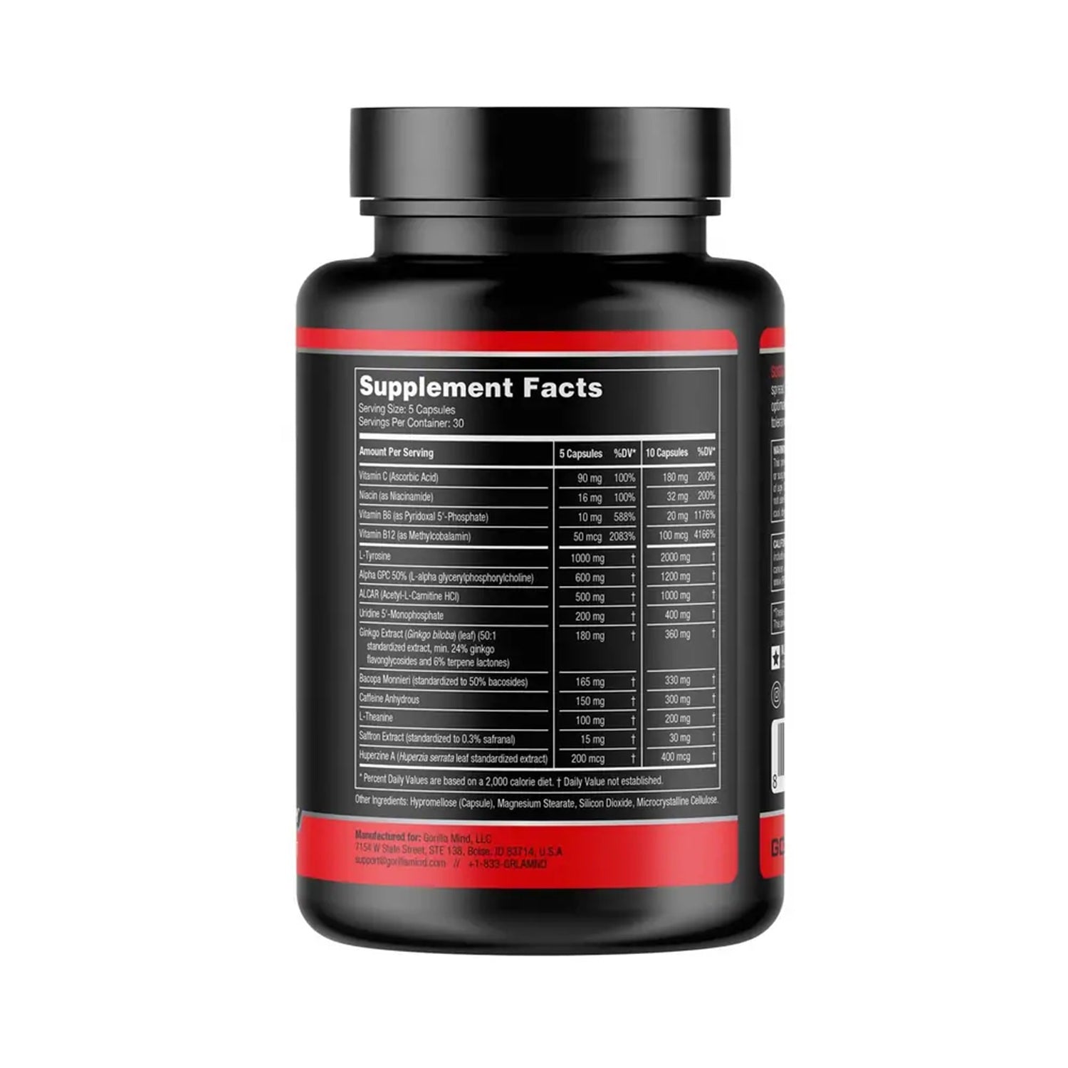 Gorilla Mind Nootropic 150 Capsules Focus Energy Brain Support-2