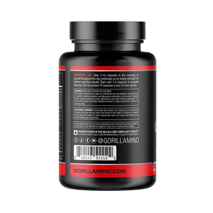 Gorilla Mind Nootropic 150 Capsules Focus Energy Brain Support-3