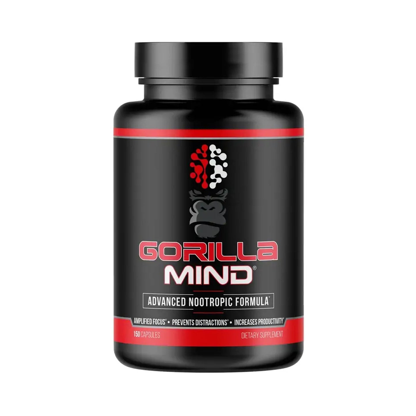 Gorilla Mind Nootropic 150 Capsules Focus Energy Brain Support