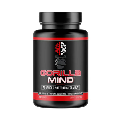 Gorilla Mind Nootropic 150 Capsules Focus Energy Brain Support