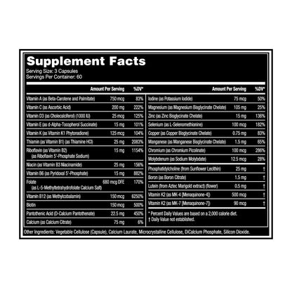Gorilla Mind Elite Multivitamin 180 Capsules Daily Wellness-2