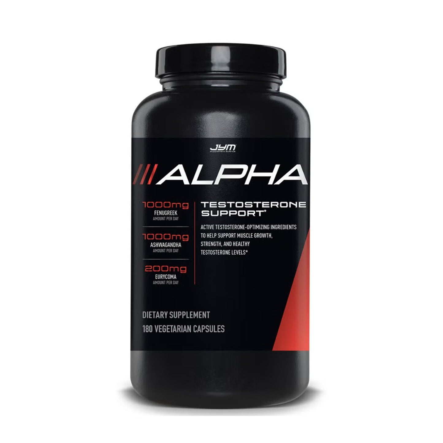 JYM Alpha Testosterone Support 180 Capsules