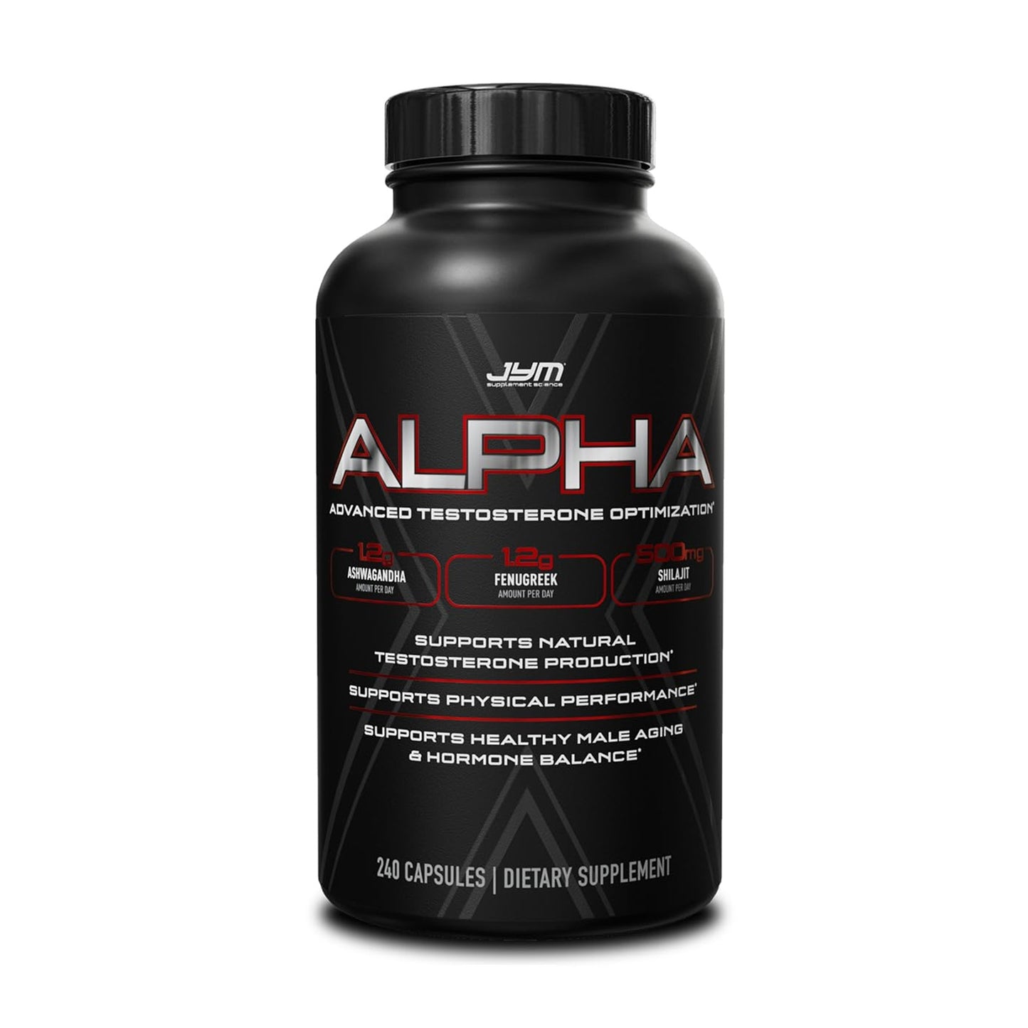 JYM Supplement Science Alpha X Advanced Testosterone Optimization – 240 Capsules