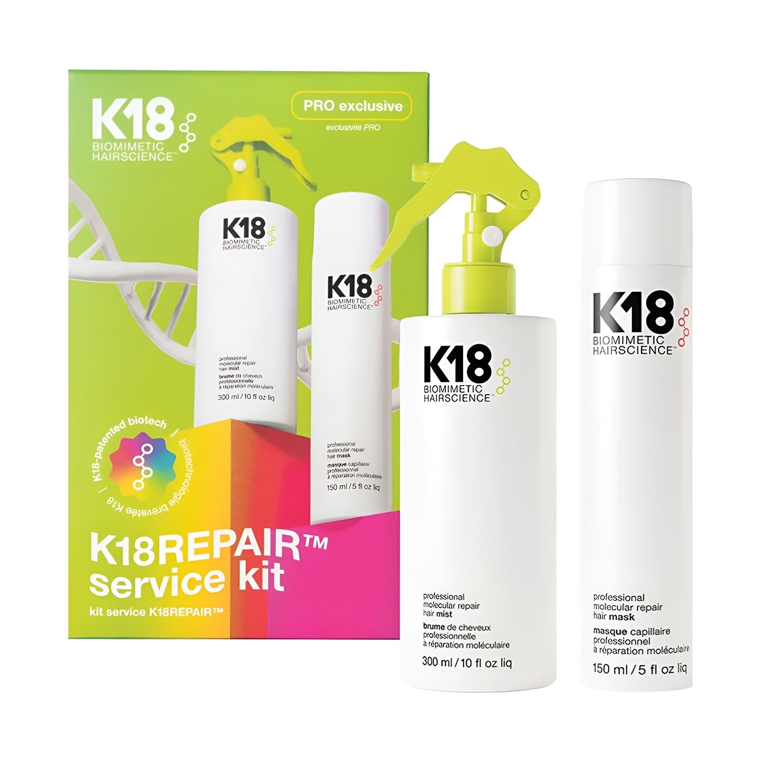 K18 Biomimetic Hairscience Pro Exclusive Hair Repair Service Kit-3
