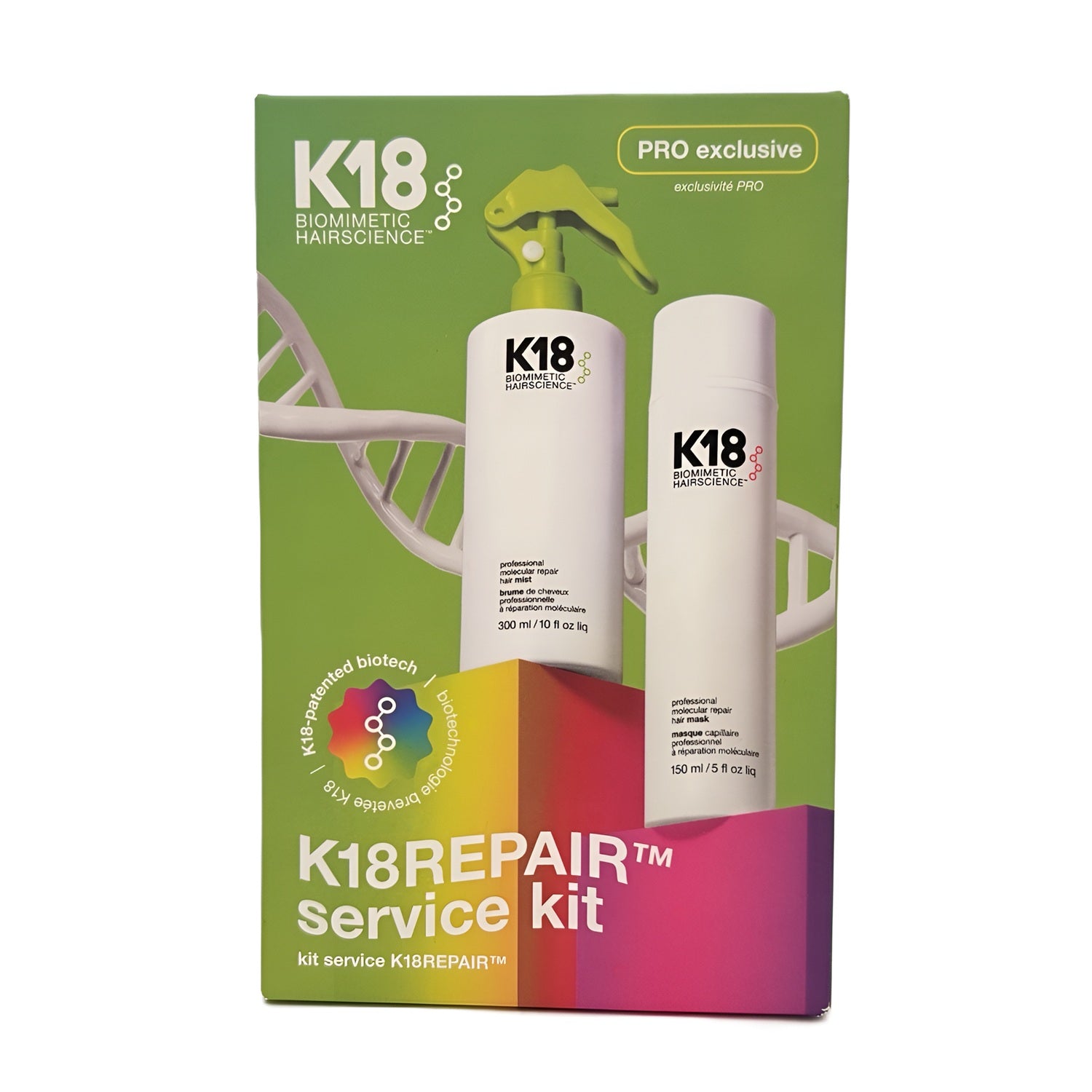 K18 Biomimetic Hairscience Pro Exclusive Hair Repair Service Kit Salon ...