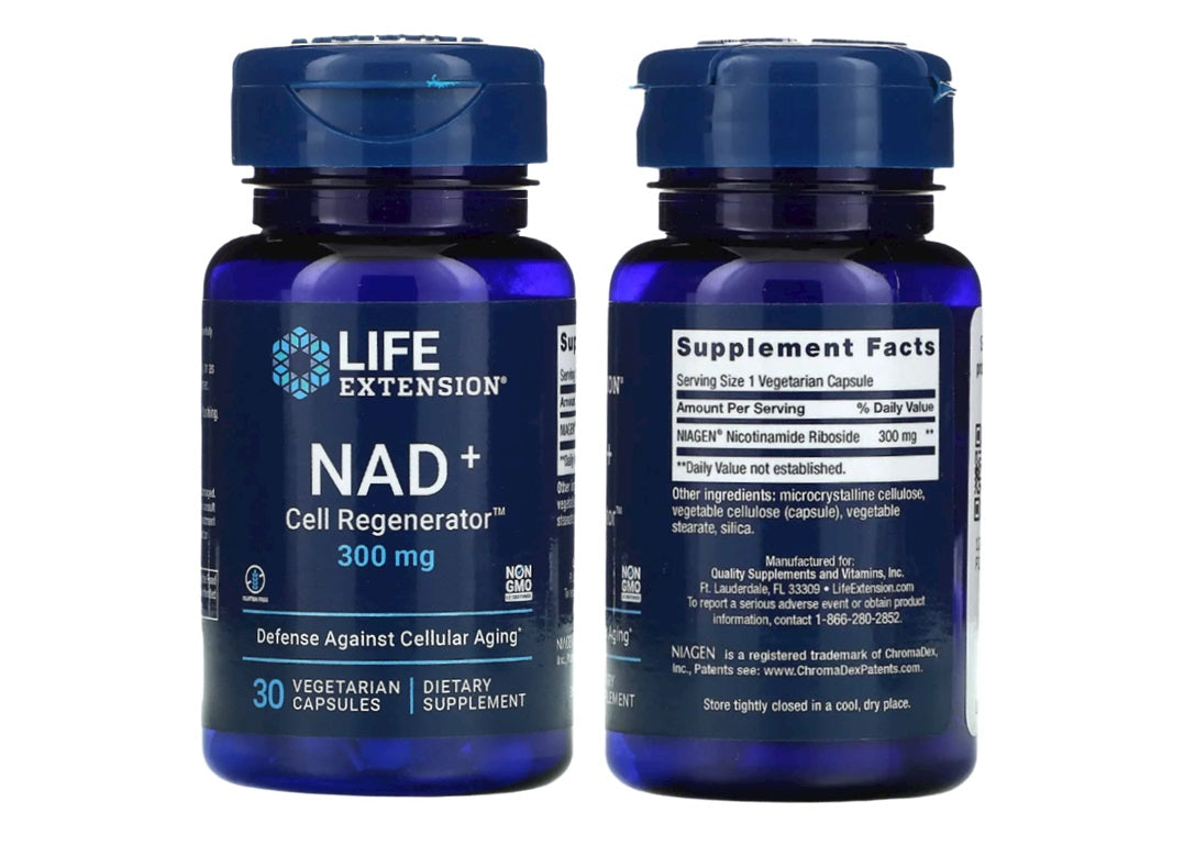 LIFE EXTENSION NAD+ CELL REGENERATOR 300mg 30 VEGETARIAN CAPSULES