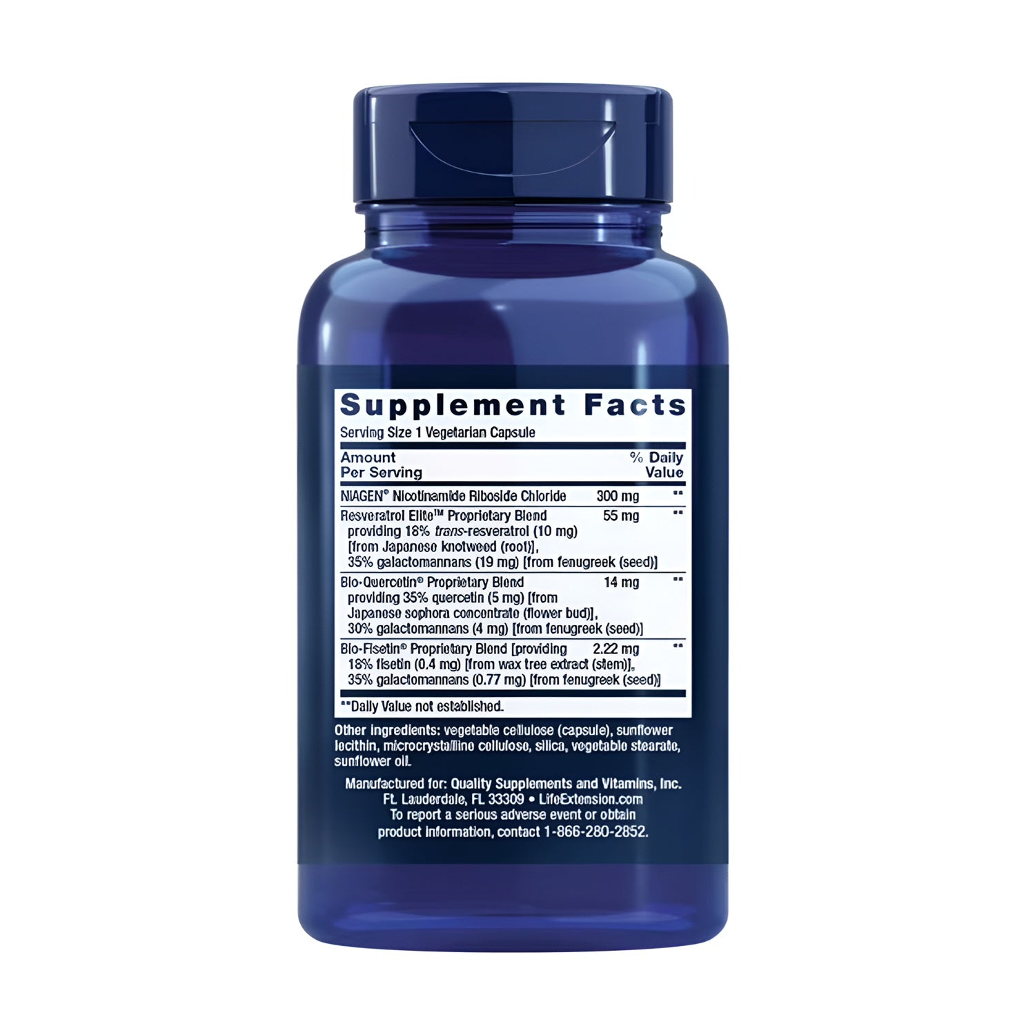 Life Extension NAD+ Cell Regenerator Resveratrol Elite 30 Vegetarian Capsules-2