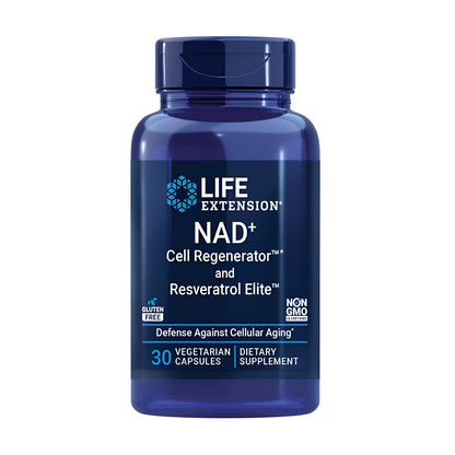 Life Extension NAD+ Cell Regenerator Resveratrol Elite 30 Vegetarian Capsules