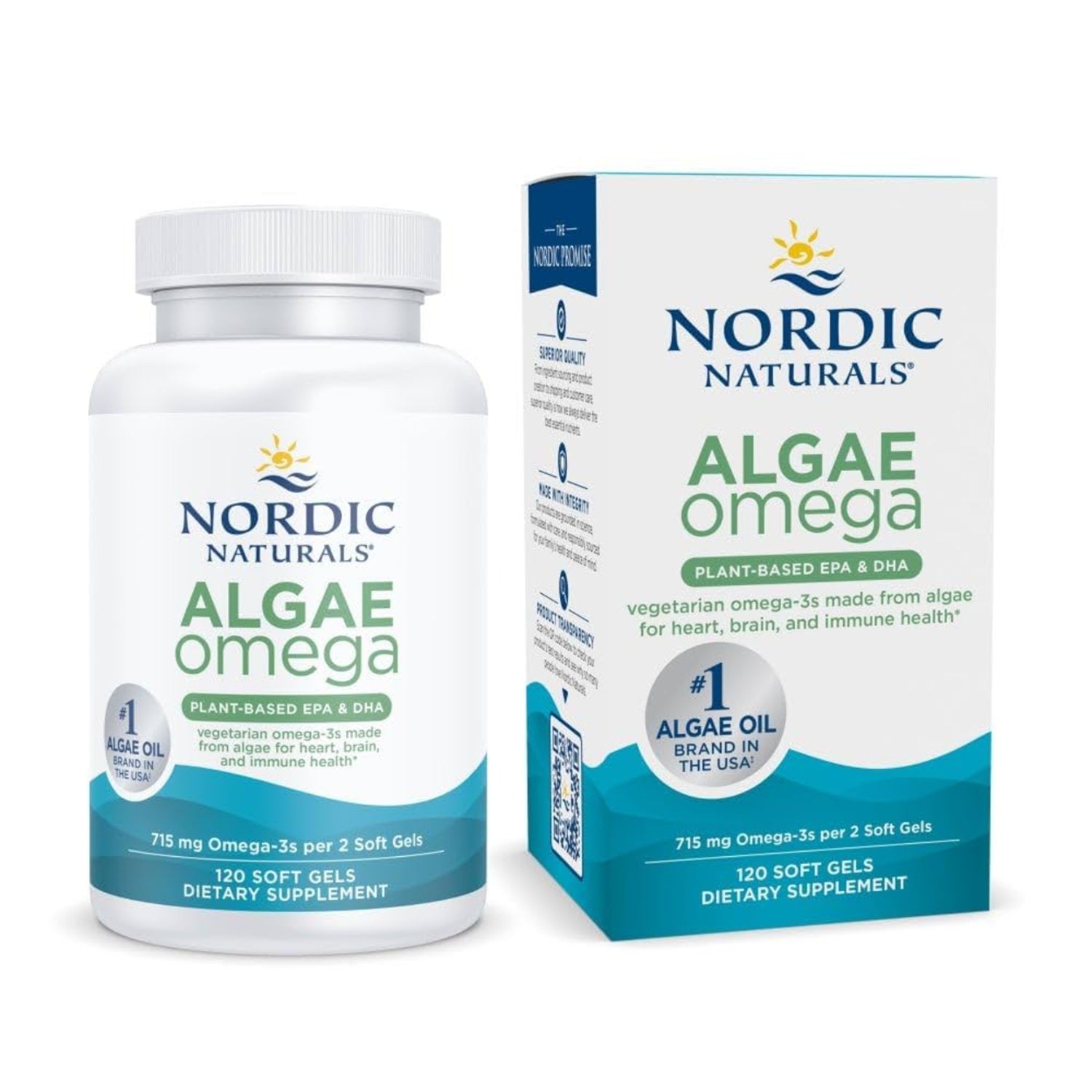 Nordic Naturals Algae Omega 715mg Omega-3 120 Soft Gels
