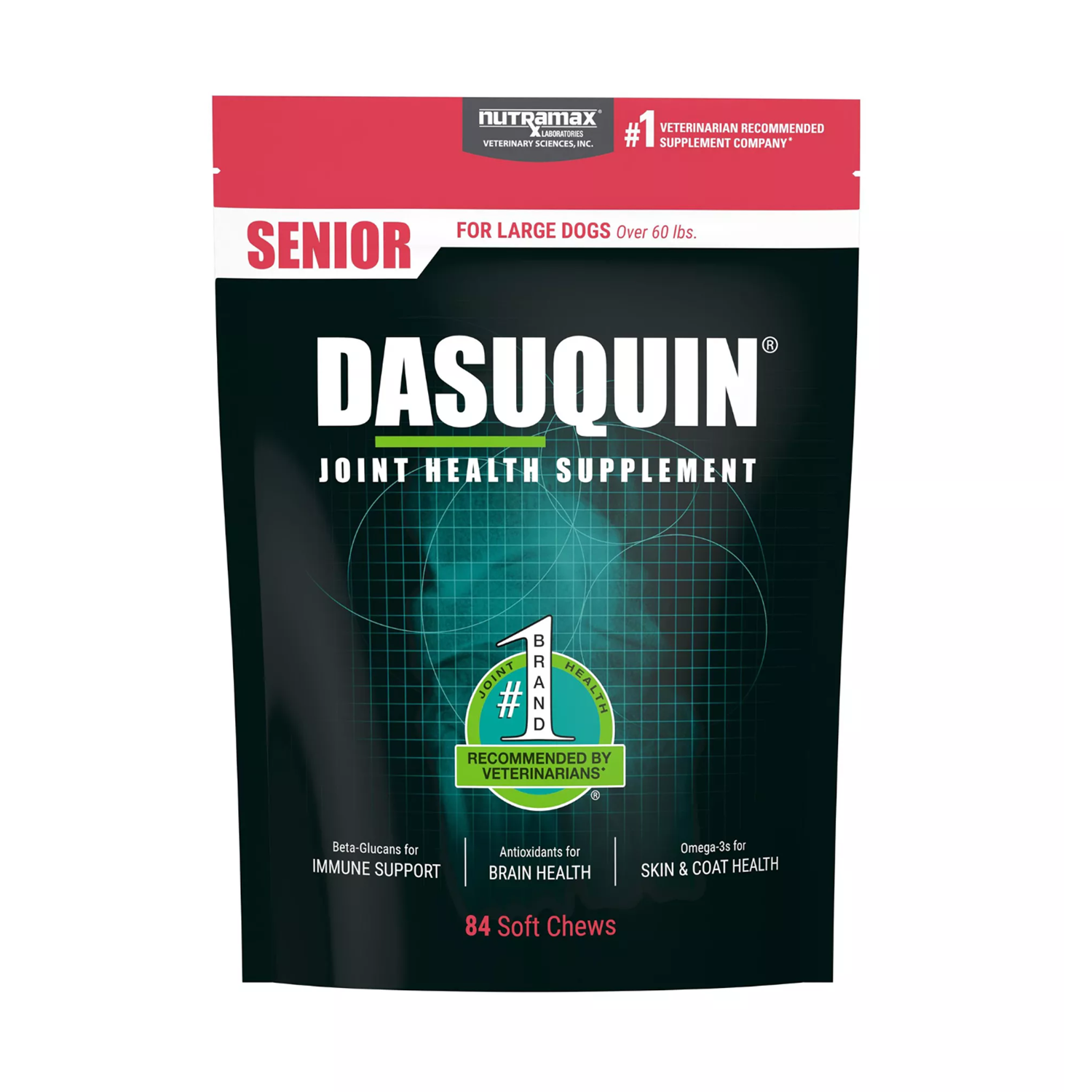 Nutramax Dasuquin Joint Health Supplement SENIOR Large Dogs 60lb and Over 84 Soft Chews