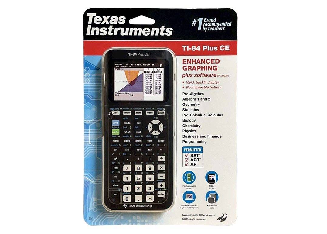 Texas Instruments TI-84 Plus Ce Graphing Calculator Black – ShopLineUSA
