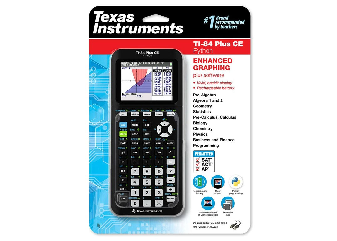 Texas Instruments TI-84 Plus Ce Python Graphing Calculator Black ...