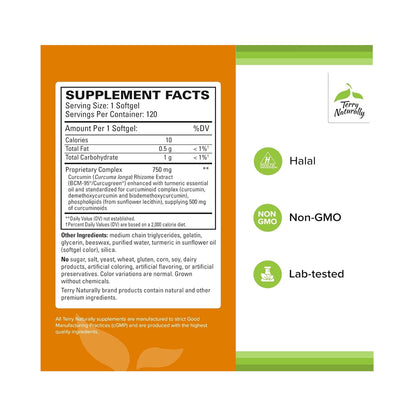 Terry Naturally CuraMed 750mg Superior Absorption Curcumin 120 Softgels.2