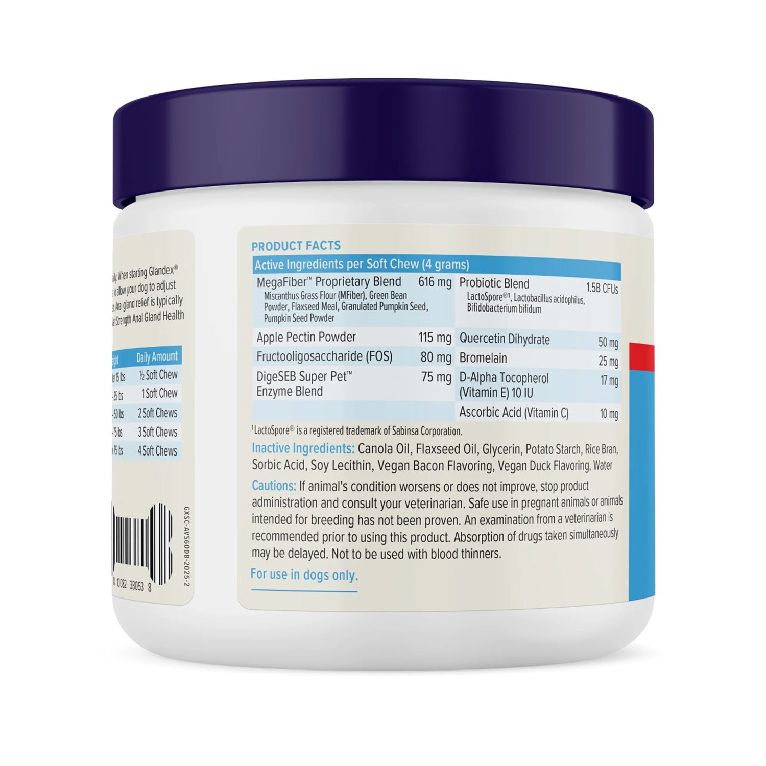 Vetnique Glandex Advanced Vet Strength Anal Gland for Dogs 60 Soft Chews-2
